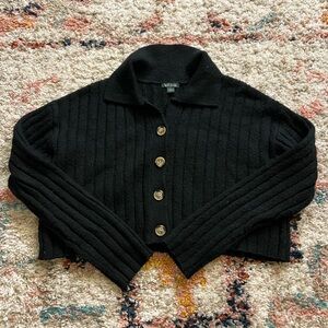 Wild Fable Black Ribbed Cardigan